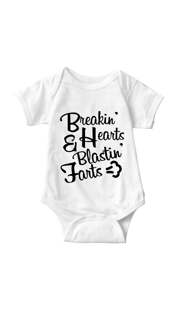 Breaking hearts and blasting farts sale onesie