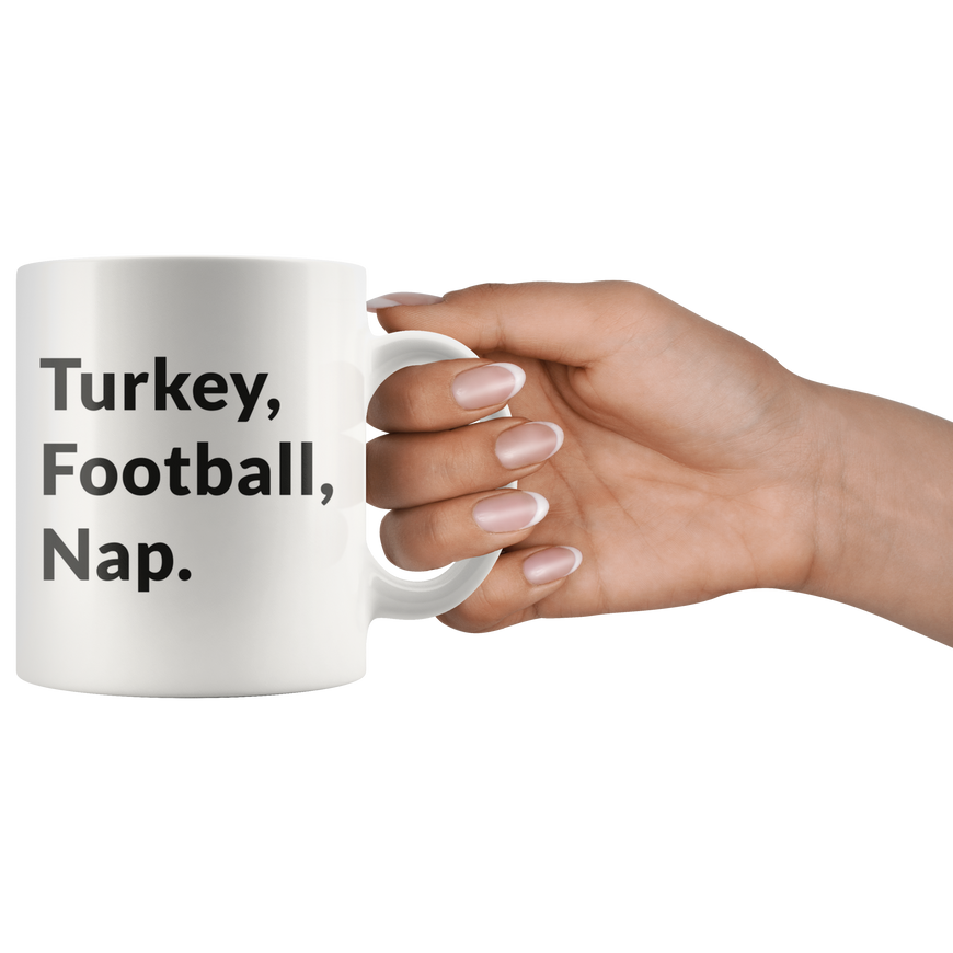 Turkey, Football, Nap Coffee Mug