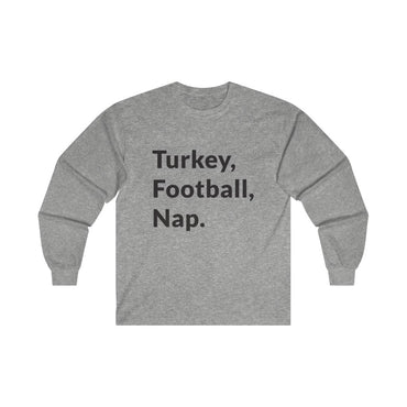 Turkey, Football, Nap Long Sleeve Tee