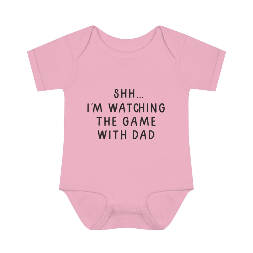 Watching The Game With Dad Infant Onesie