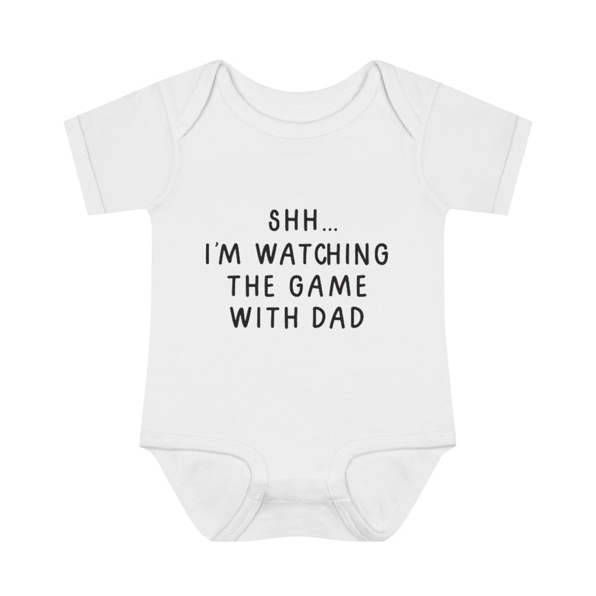 Watching The Game With Dad Infant Onesie