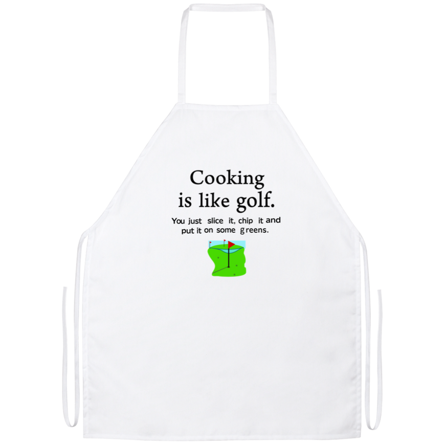 Cooking Is Like Golf Funny Kitchen Apron | Sarcastic Me