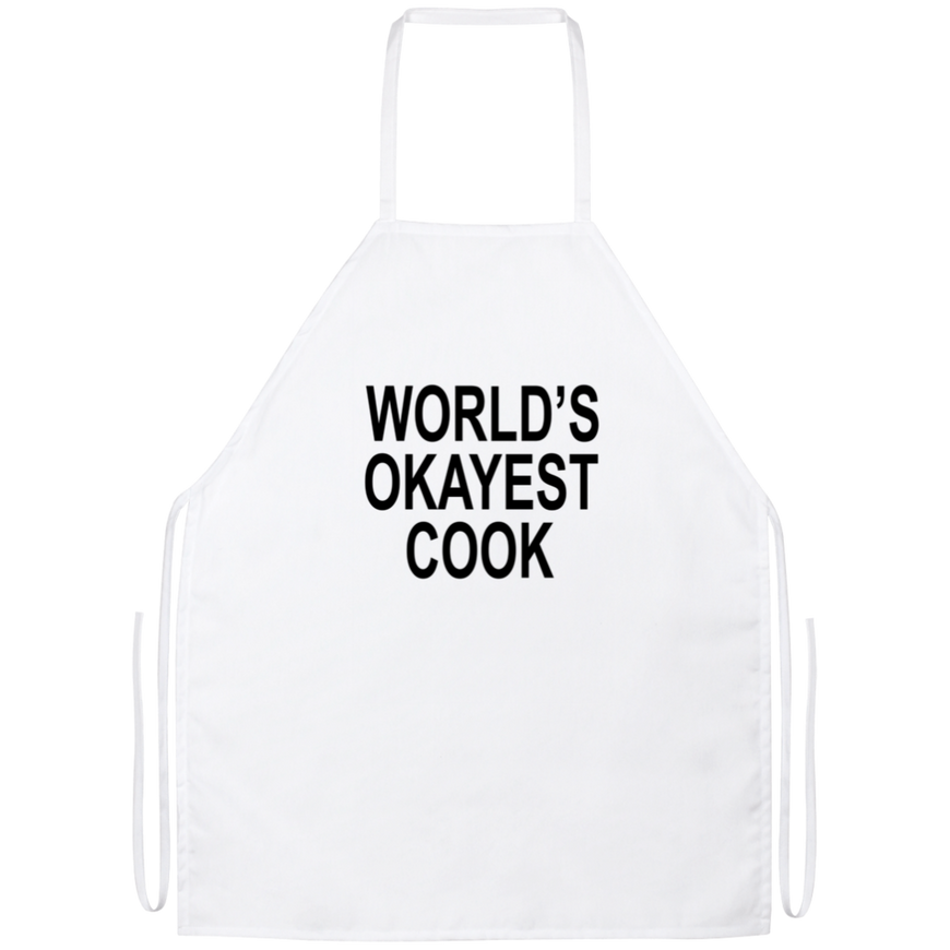 World's Okayest Cook Funny Kitchen Apron | Sarcastic Me