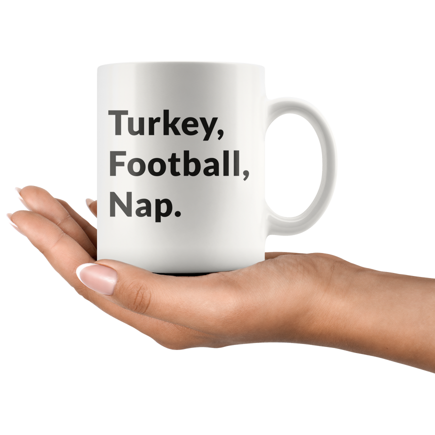 Turkey, Football, Nap Coffee Mug