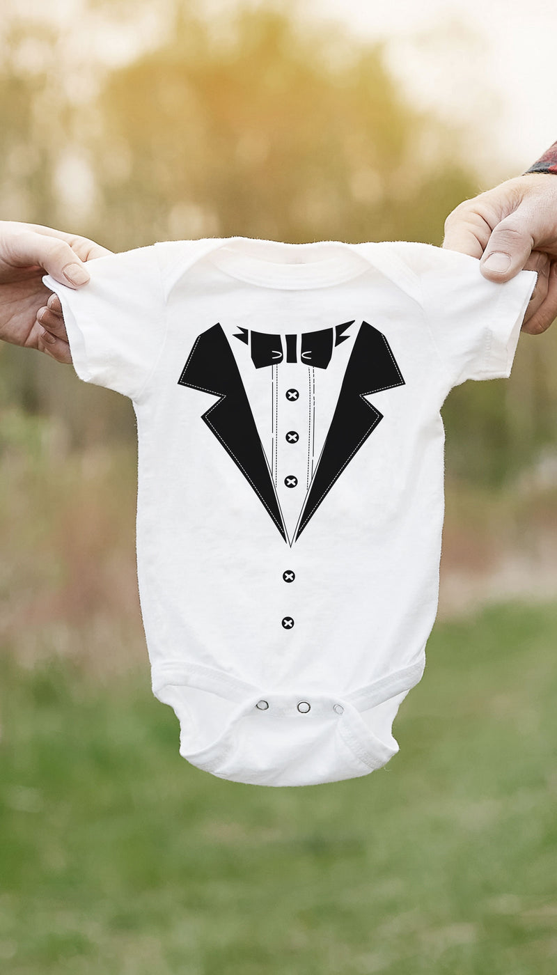 Tuxedo onesies shop for babies